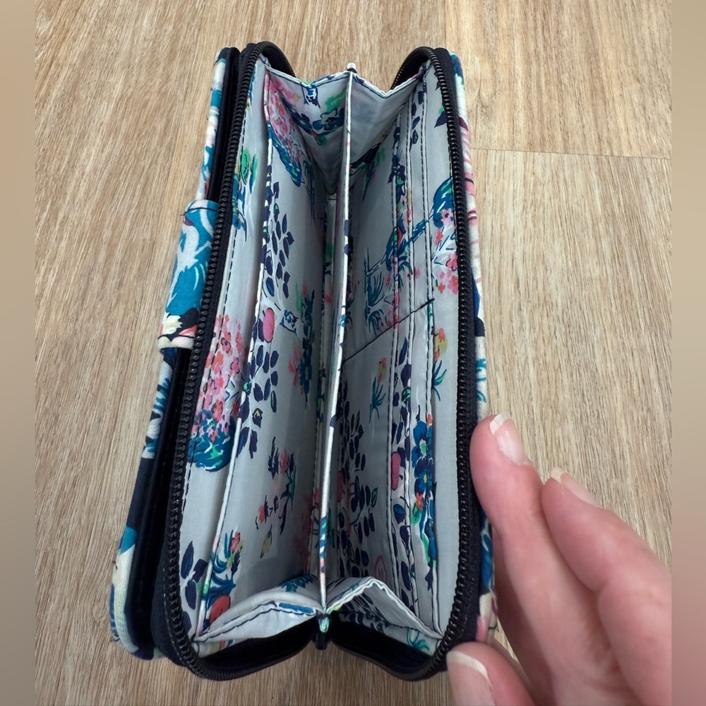Vera Bradley Floral Quilted Wallet - Pink, Blue, Green - Picture 4 of 7